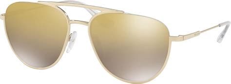 Prada PR 50US Men's Sunglasses Pale Gold/Light Brown Mirror 